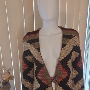 Ralph Lauren Chevron Cardigan in Earth Tones